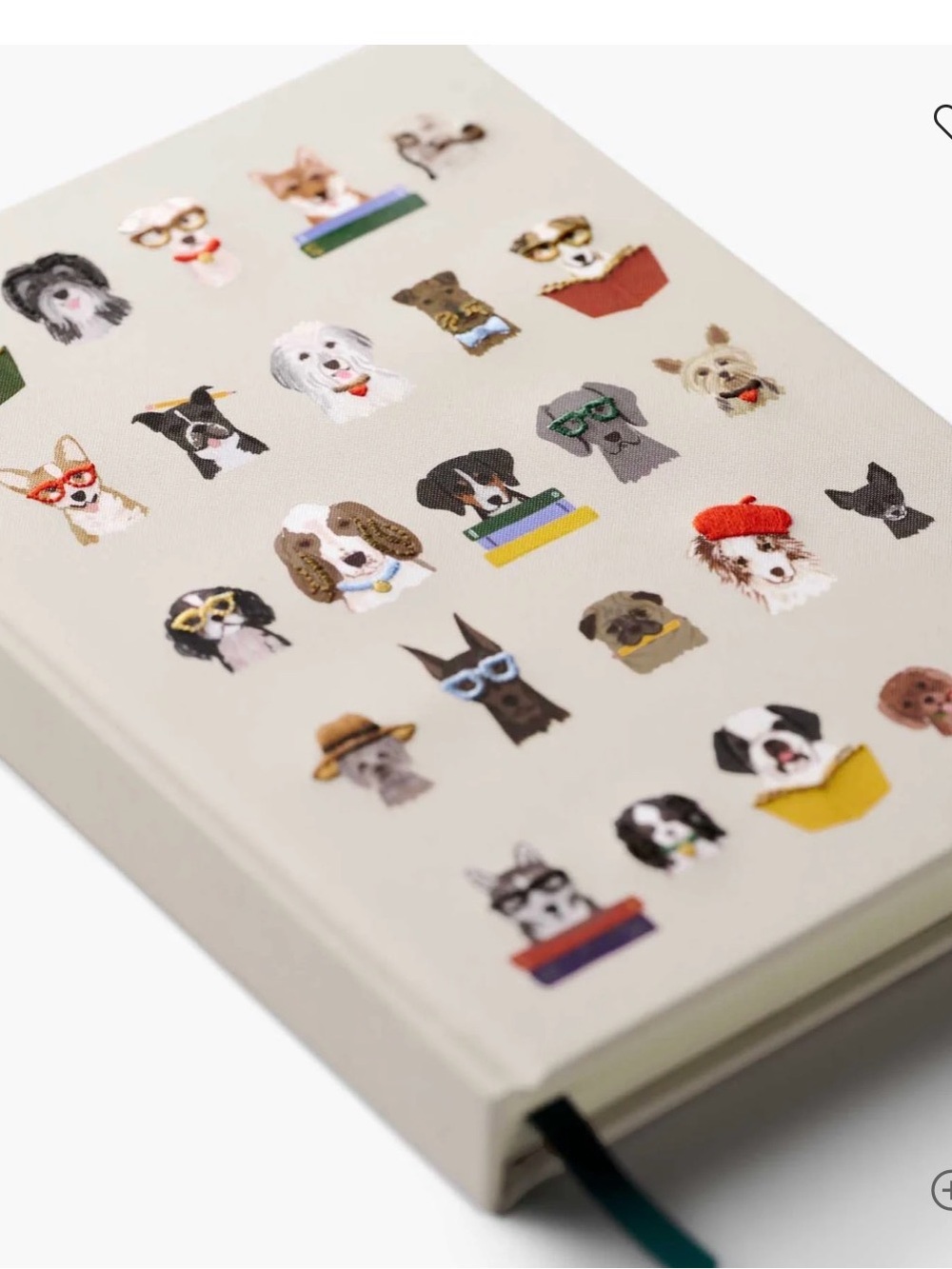 NWT Rifle Paper Co. Studious Dogs Embroidered Journal - Picture 4 of 8